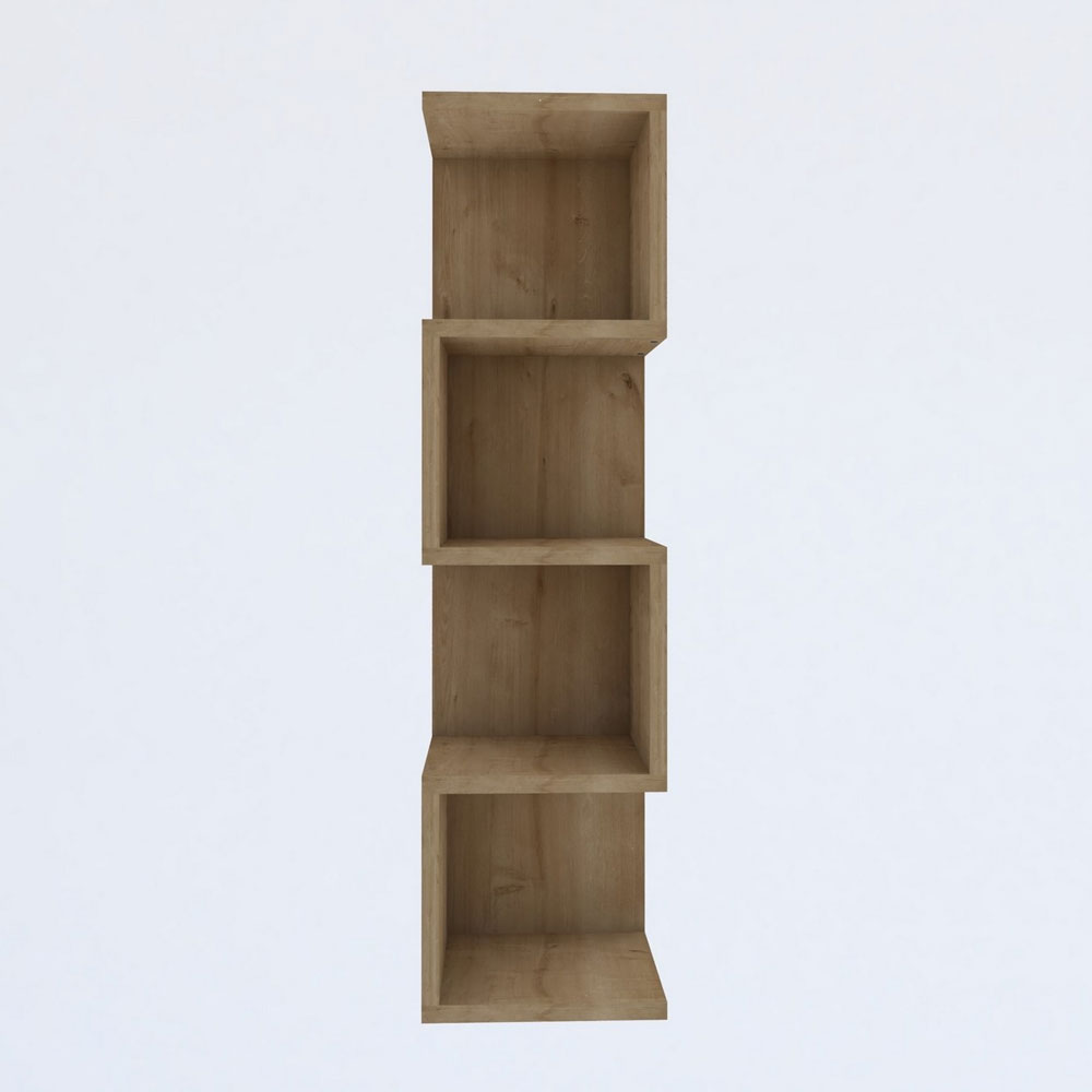 Alin Wooden Bookcase in Sapphire Oak