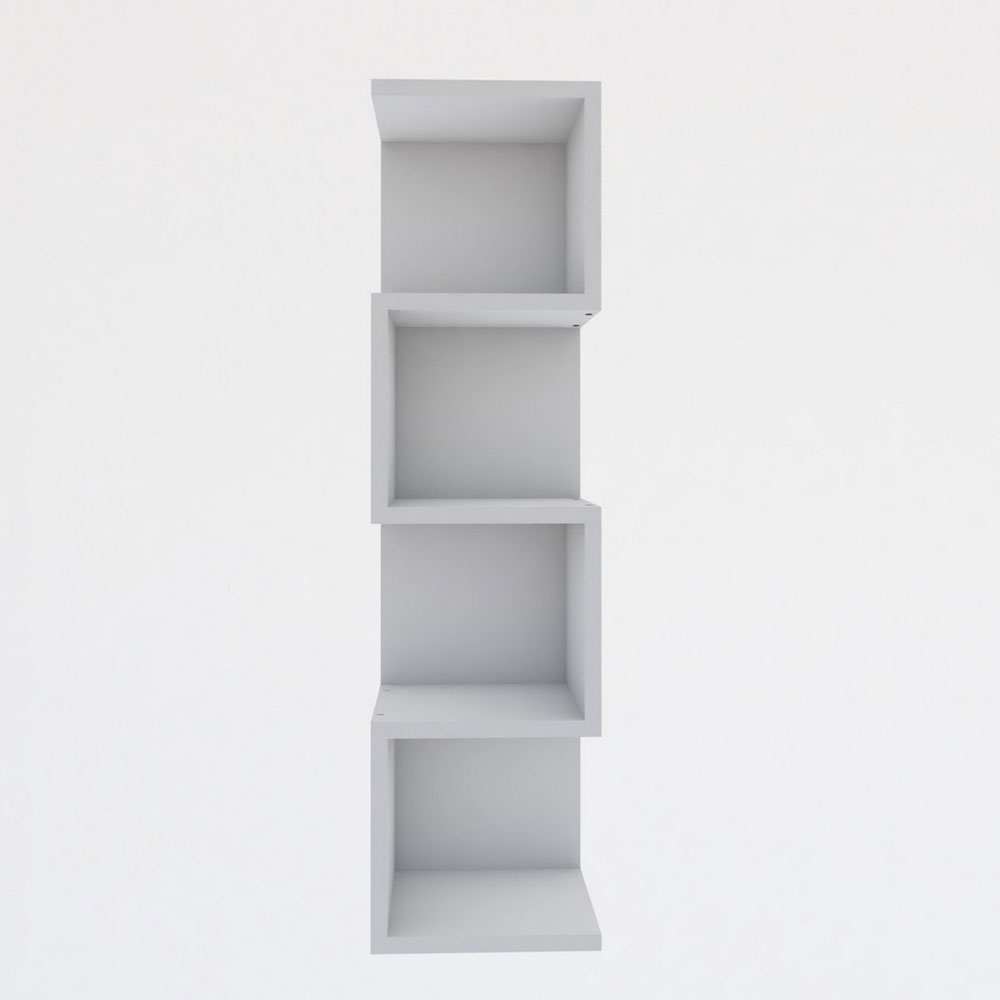Alin Wooden Bookcase in White