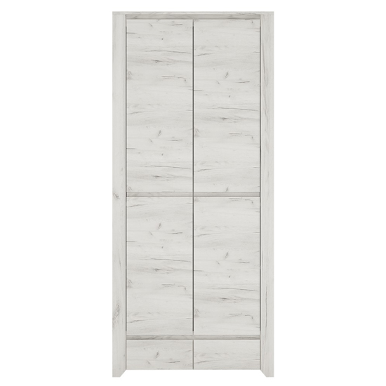 Alink Wooden Wardrobe With 2 Doors 2 Drawers In White