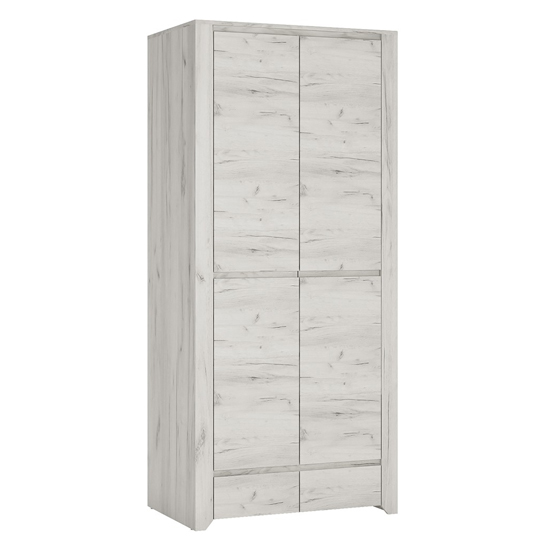 Photo of Alink wooden 2 doors 2 drawers wardrobe in white