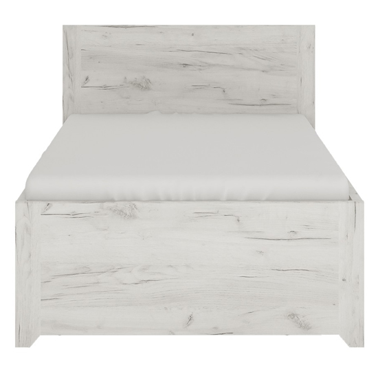 Alink Wooden Single Bed With Underbed Drawer In White