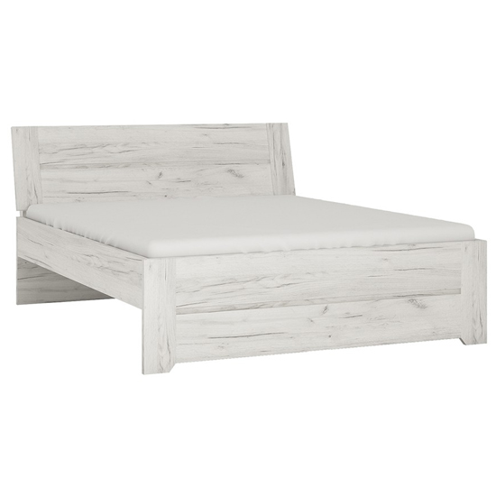 Alink Wooden Super King Size Bed In White_1