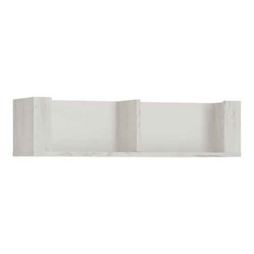 Product photograph of Alink Wooden Wall Shelf In White Craft Oak from Furniture in Fashion