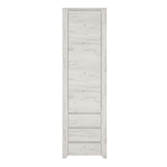 Alink Wooden Wardrobe With 1 Door 3 Drawer In White