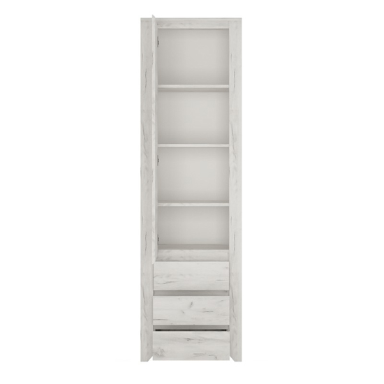Alink Wooden Wardrobe With 1 Door 3 Drawer In White