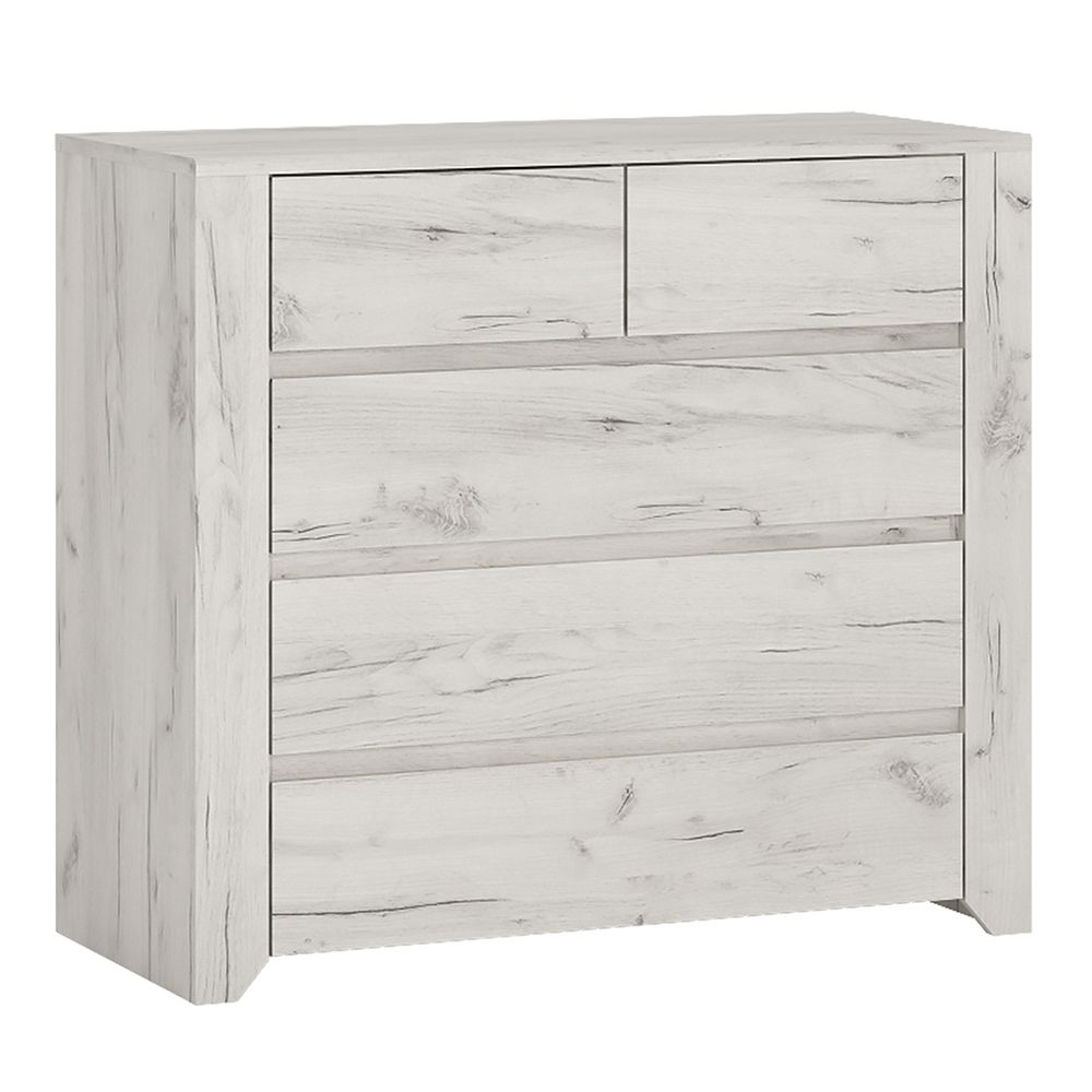 Alink Wooden Furniture Set With 2 Doors Wardrobe In white Oak