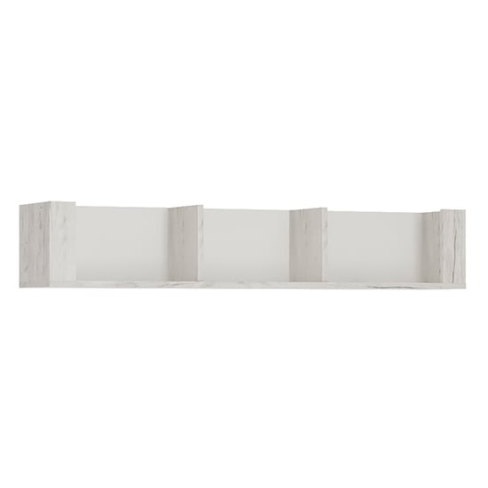 Product photograph of Alink Wooden Large Wall Shelf In White from Furniture in Fashion