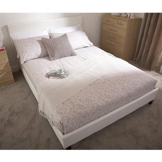 Alcester Faux Leather King Size Bed In White_3
