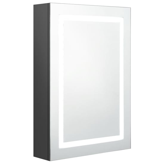 Aliso Bathroom Mirrored Cabinet In Grey With LED