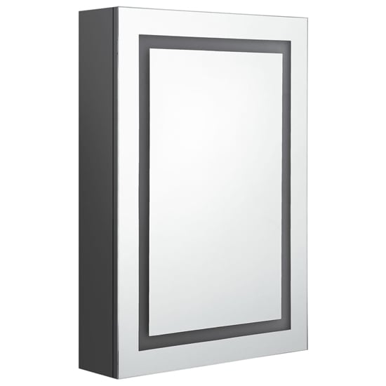 Aliso Bathroom Mirrored Cabinet In Grey With LED