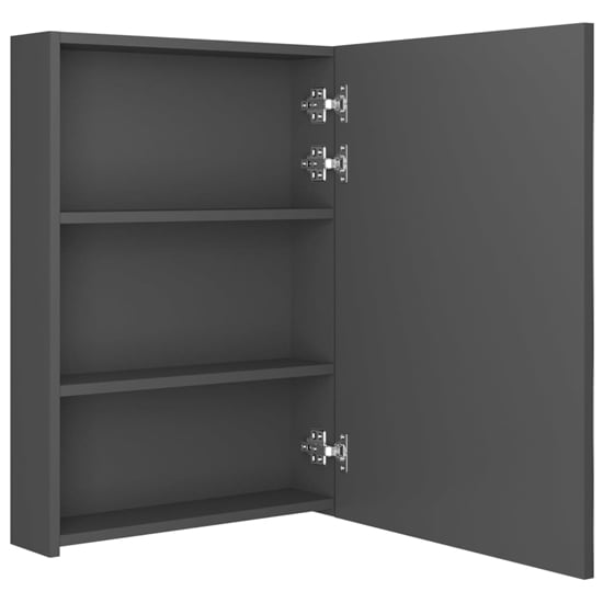 Aliso Bathroom Mirrored Cabinet In Grey With LED