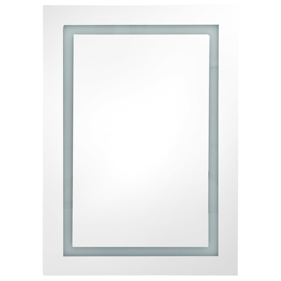 Aliso Bathroom Mirrored Cabinet In Oak With LED