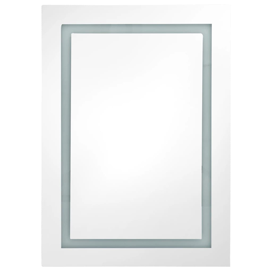 Aliso Bathroom Mirrored Cabinet In Shining Black With LED