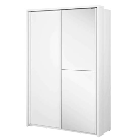 Aliso Large Wardrobe With 2 Sliding Doors In Matt White Furniture in
