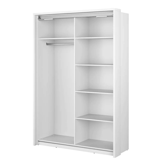 Aliso Large Wardrobe With 2 Sliding Doors In Matt White Furniture in