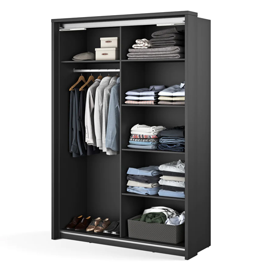 Aliso Large Wardrobe With 2 Sliding Doors In Wenge Mali Furniture in