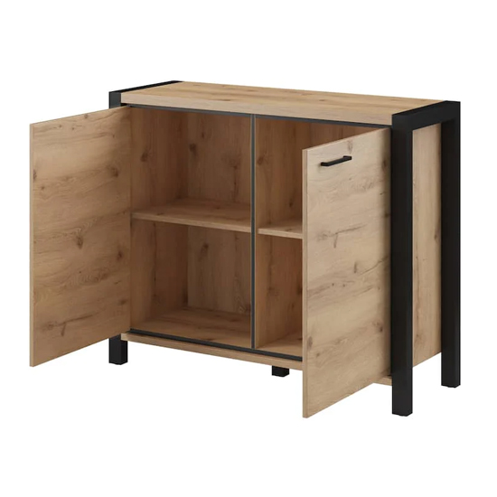 Aliso Wooden Sideboard With 2 Doors In Taurus Oak