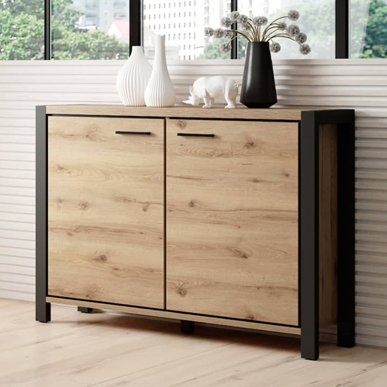 Read more about Aliso wooden sideboard with 2 doors in taurus oak
