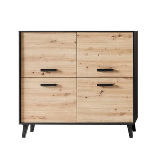 Product photograph of Aliso Wooden Sideboard With 4 Doors In Artisan Oak from Furniture in Fashion
