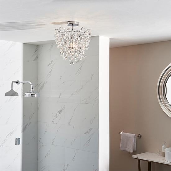 Alisona Flush Bathroom Chandelier Ceiling Light In Chrome_3