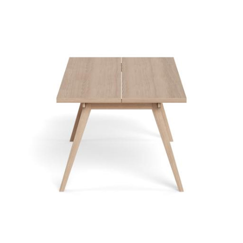 Alisto Large Rectangular Wooden Dining Table in White Oak