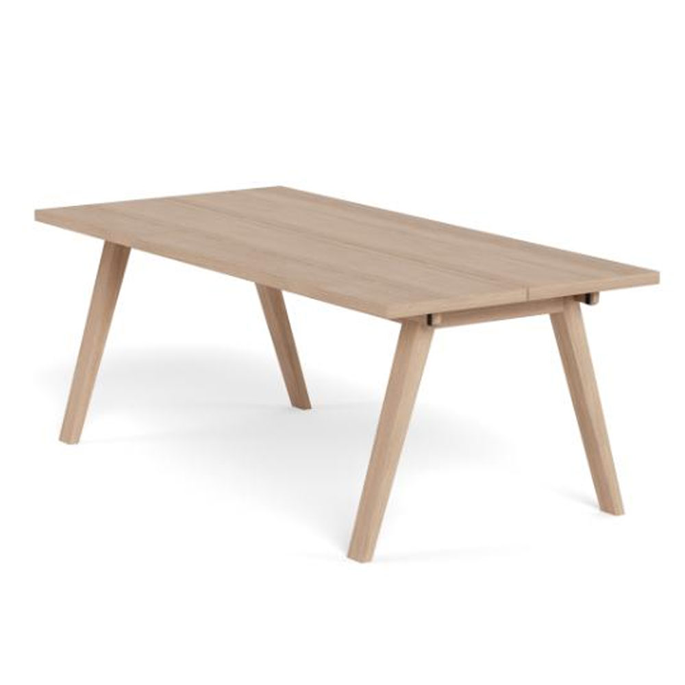 Alisto Large Rectangular Wooden Dining Table in White Oak
