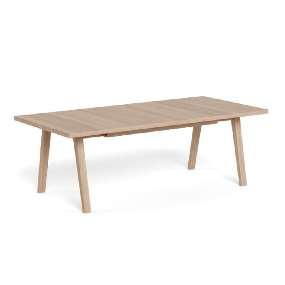 Alisto Rectangular Wooden Extending Dining Table in White Oak