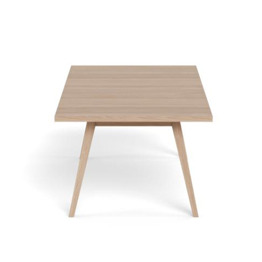 Alisto Rectangular Wooden Extending Dining Table in White Oak