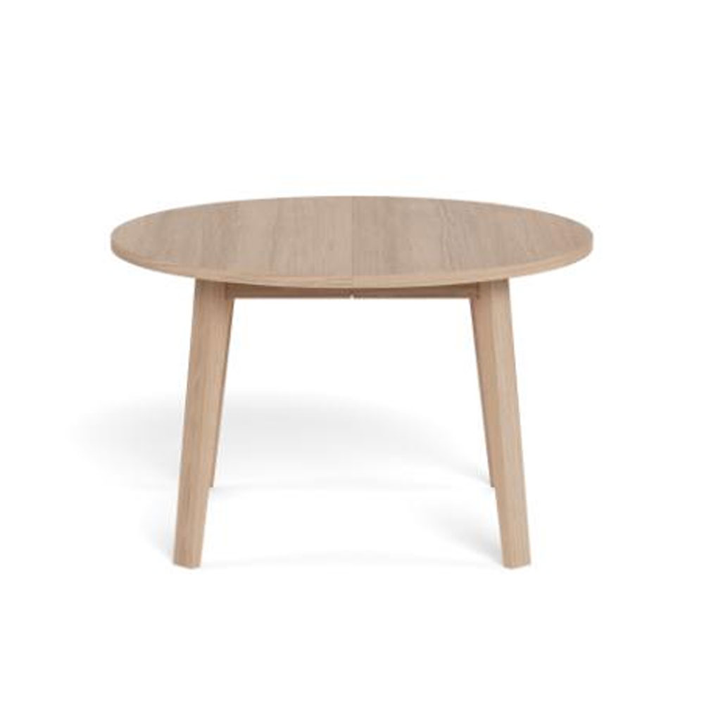 Alisto Round Wooden Dining Table in White Oak