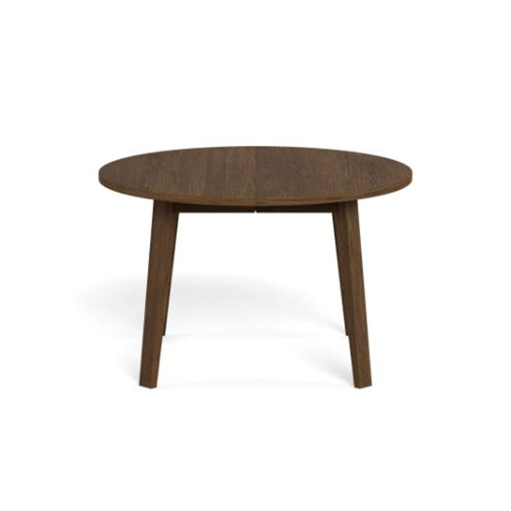 Alisto Round Wooden Extending Dining Table in Smoked Oak