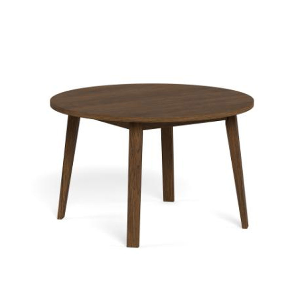 Alisto Round Wooden Extending Dining Table in Smoked Oak