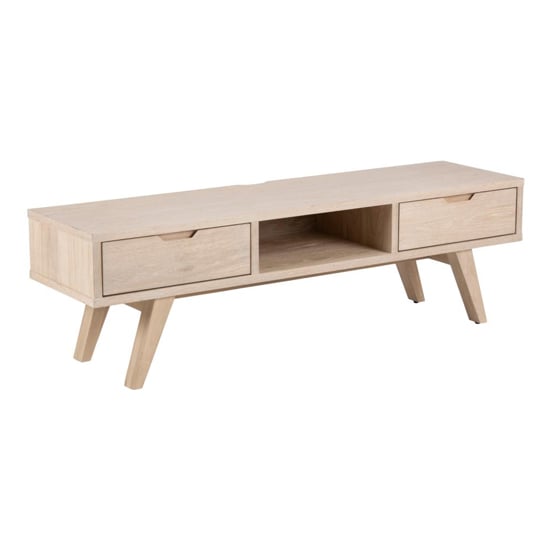 Read more about Alisto wooden 2 drawers tv stand in oak white