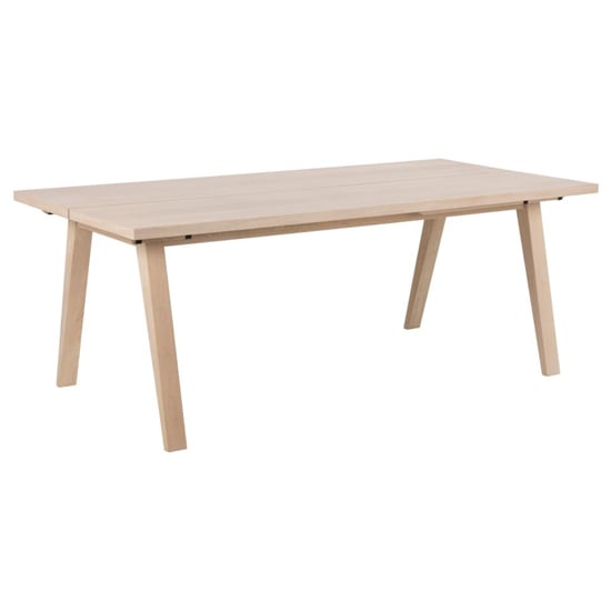 Alisto Wooden Dining Table Rectangular In Oak White