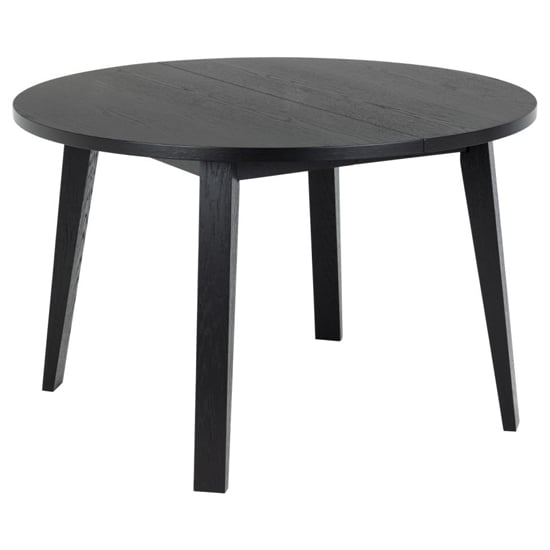 Product photograph of Alisto Wooden Extending Dining Table Round In Matt Black from Furniture in Fashion
