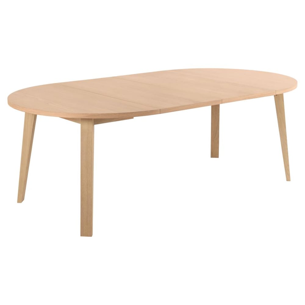 Alisto Wooden Extending Round Dining Table In White Oak