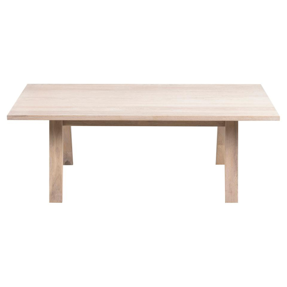 Alisto Wooden Rectangular Coffee Table - White Oak