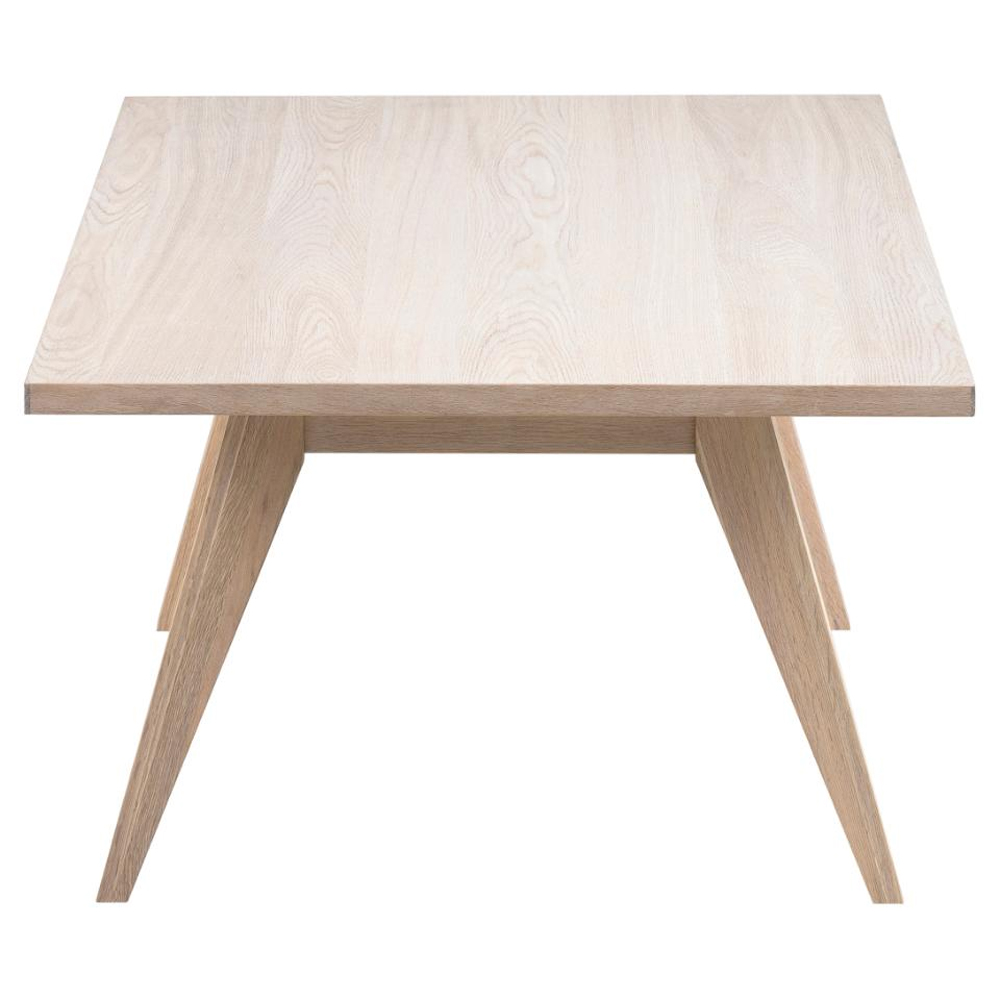 Alisto Wooden Rectangular Coffee Table - White Oak
