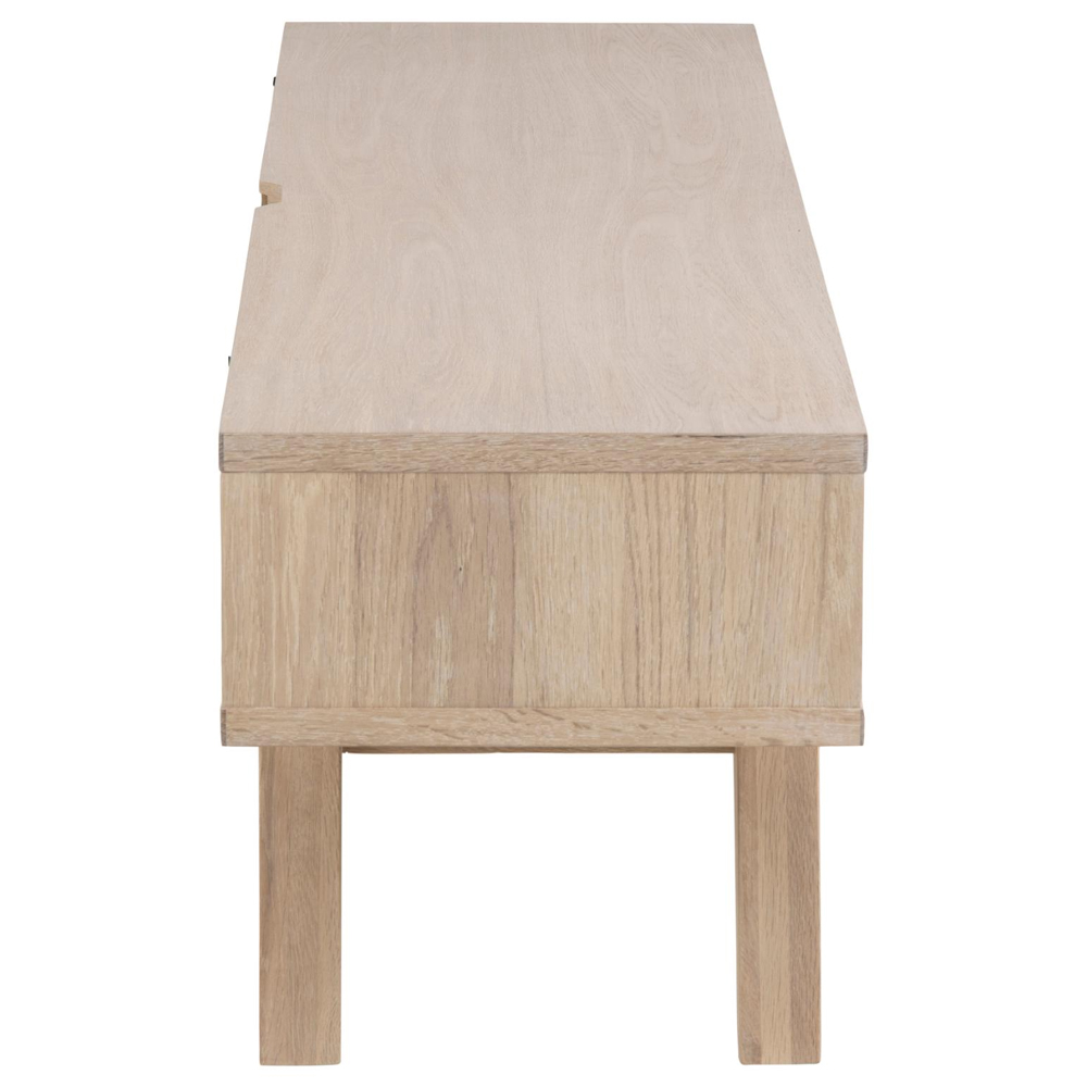 Alisto Wooden TV Stand With 2 Drawers - White Oak