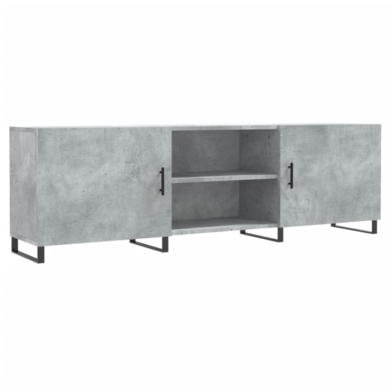 Alivia Wooden TV Stand With 2 Doors In Concrete Effect