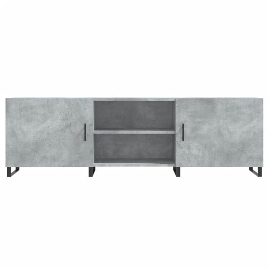 Alivia Wooden TV Stand With 2 Doors In Concrete Effect