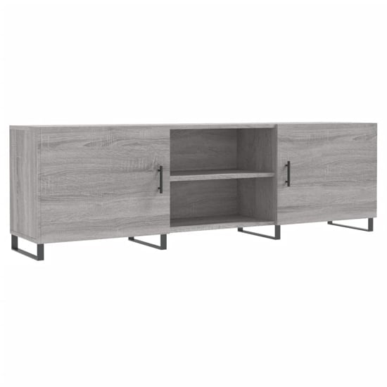 Alivia Wooden TV Stand With 2 Doors In Grey Sonoma Oak
