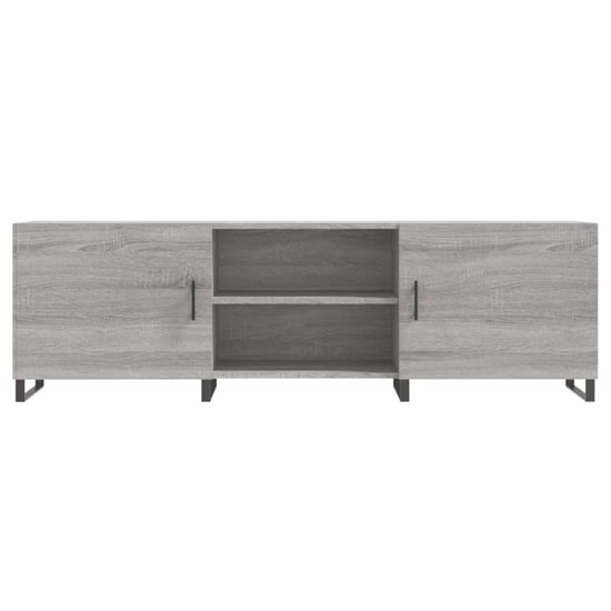 Alivia Wooden TV Stand With 2 Doors In Grey Sonoma Oak