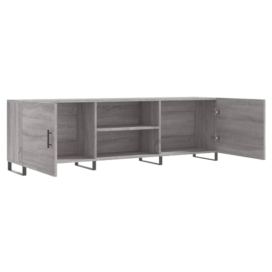 Alivia Wooden TV Stand With 2 Doors In Grey Sonoma Oak