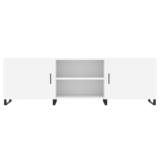 Alivia Wooden TV Stand With 2 Doors In White