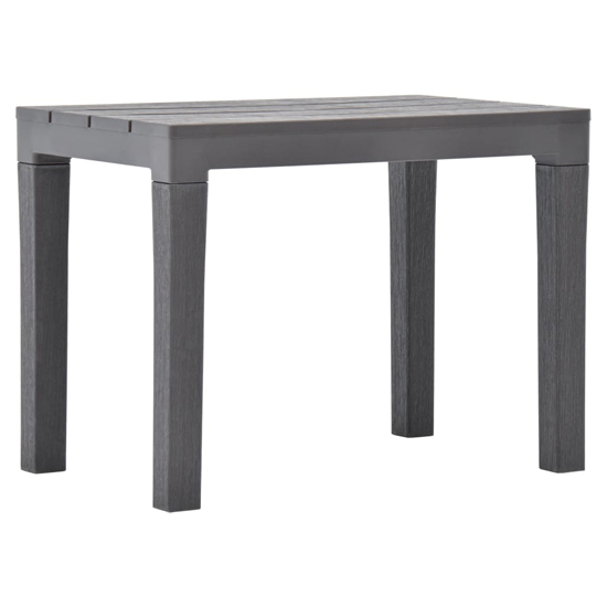 Aliza Plastic Garden Dining Table With 2 Benches In Brown