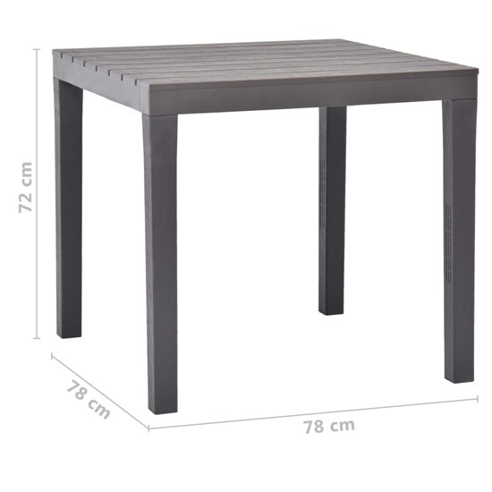 Aliza Plastic Garden Dining Table With 2 Benches In Brown