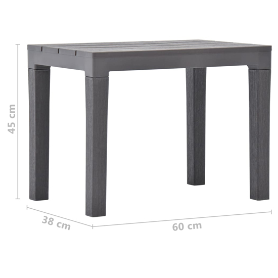 Aliza Plastic Garden Dining Table With 2 Benches In Brown
