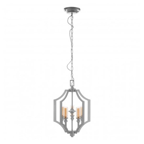 Read more about Alkali 5 bulbs pendant light in silver