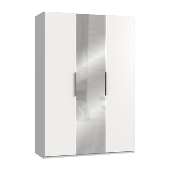 Read more about Alkes mirrored wardrobe in white with 3 doors