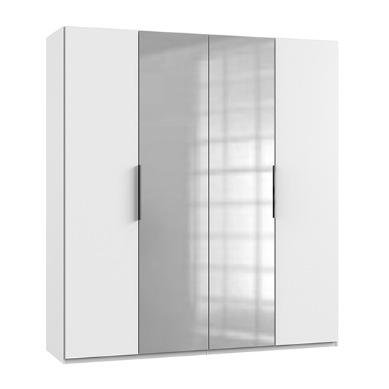 Read more about Alkes mirrored wardrobe in white with 4 doors